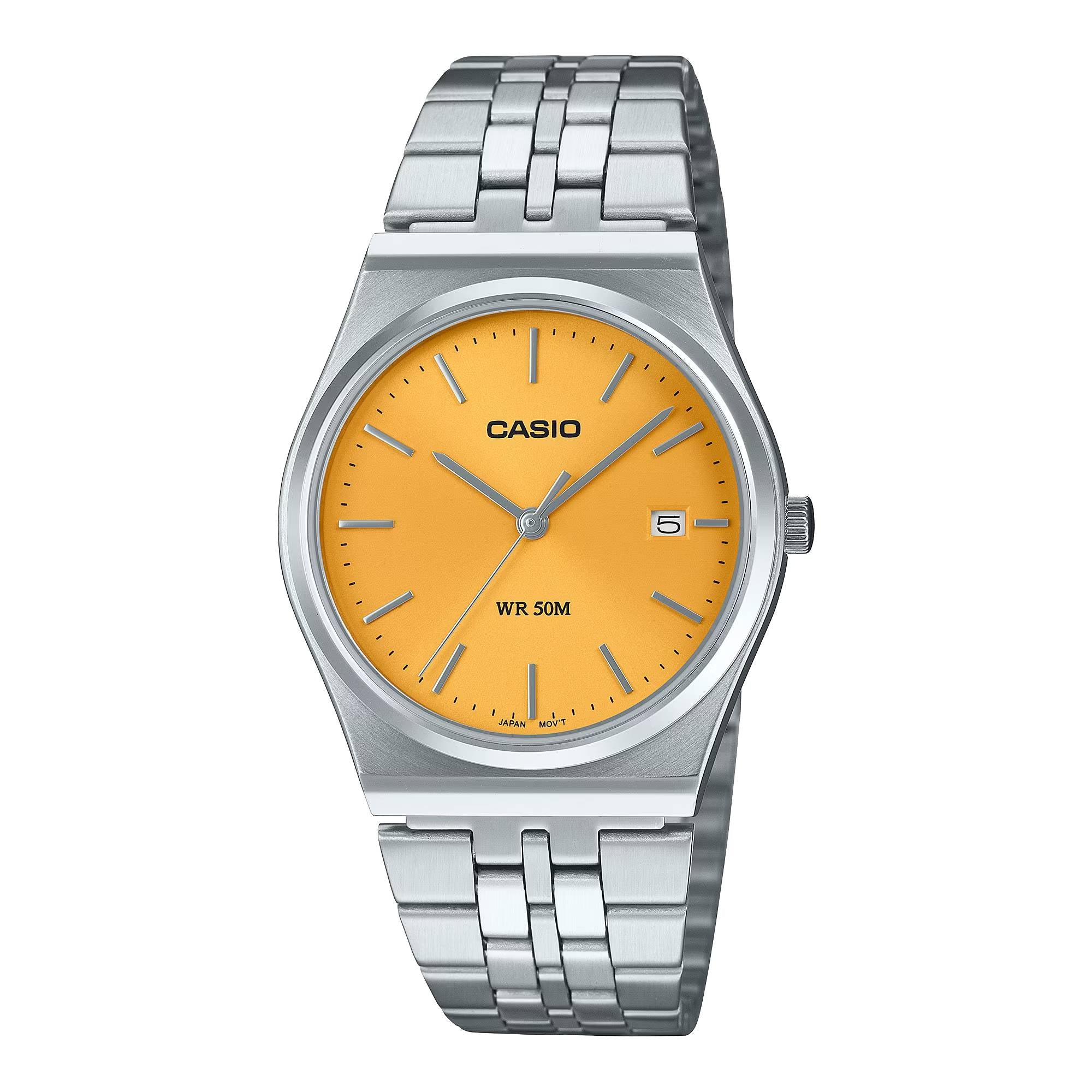 Orologio Unisex Acciaio Casio Quarzo Giallo Senape MTP-B145D-9AVEF