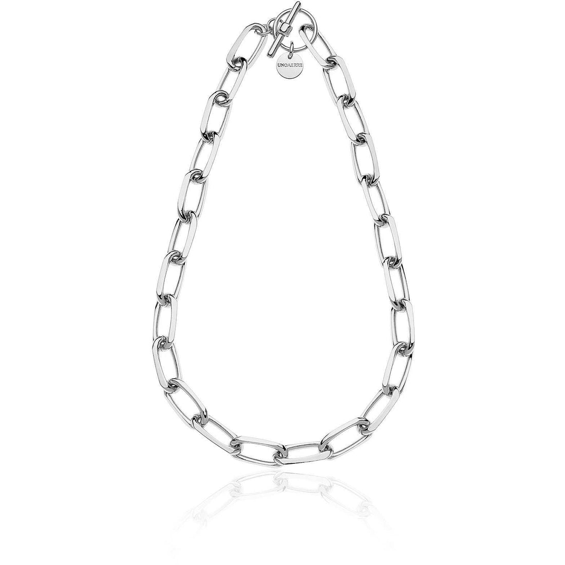 Collana Donna Unoaerre Bronzo Lucido Argentato Catena Ovale 520632