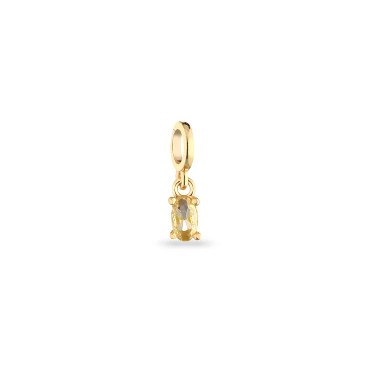 Ciondolo Donna Laura P. Argento Dorato 925 Pietra Gialla Ovale PEN0237GG