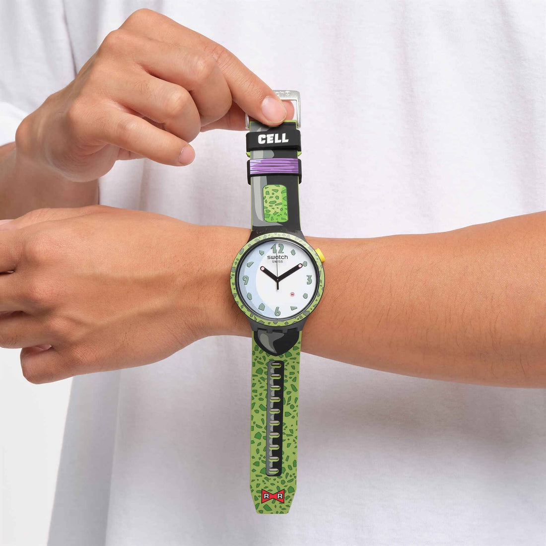 Orologio Uomo Swatch Bioceramica Dragonball Cell Quarzo Solo Tempo SB01Z401