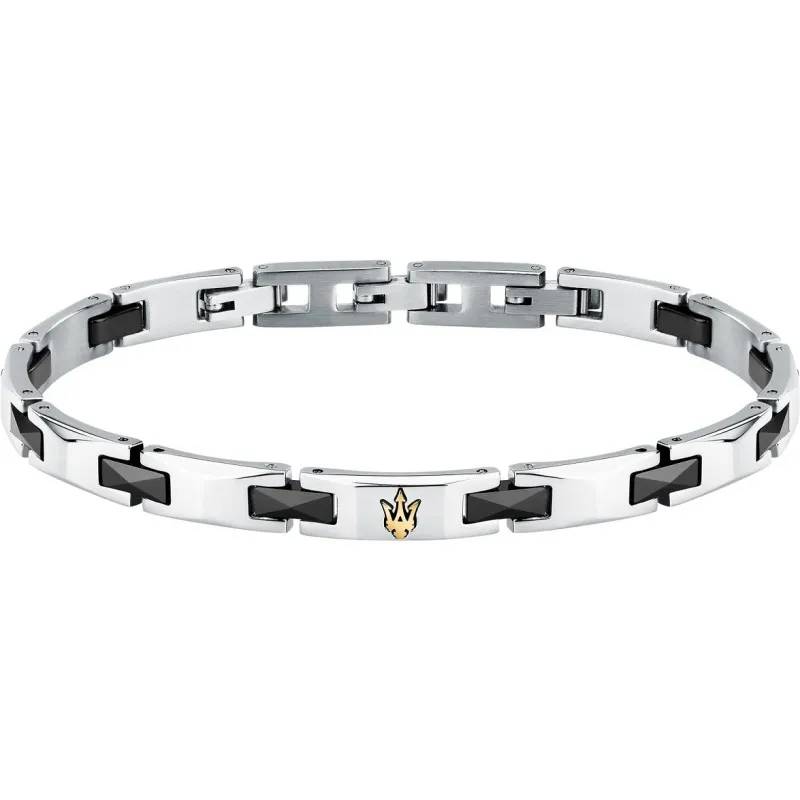 Bracciale Uomo Maserati Acciaio Ceramica Nera JM424ATZ49
