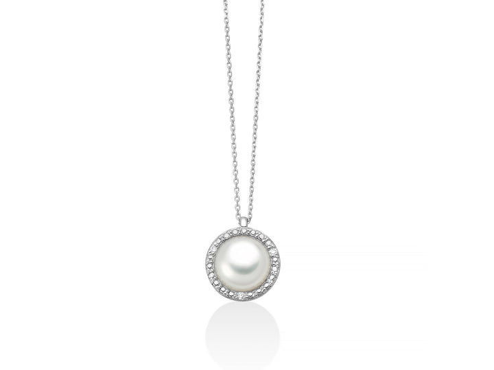 Collana Donna Miluna Oro 9 KT Perla 7,5-8 mm Diamante 0.984 ct PCL6742X