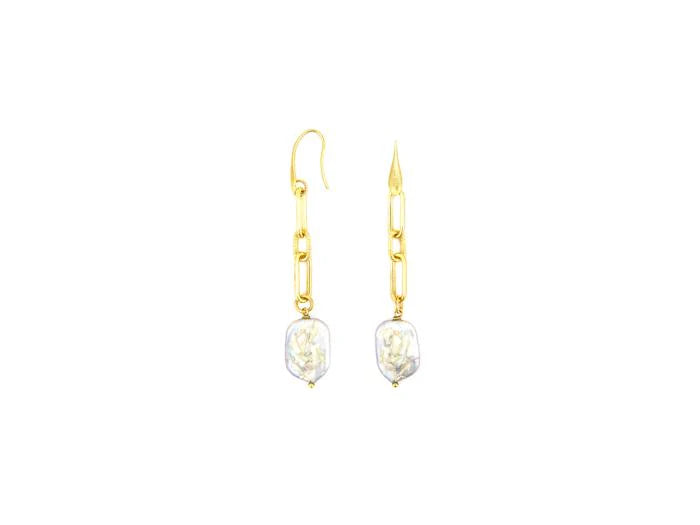 Orecchini Donna 4US Cesare Paciotti Acciaio pendenti con perle di fiume  4UOR7935W