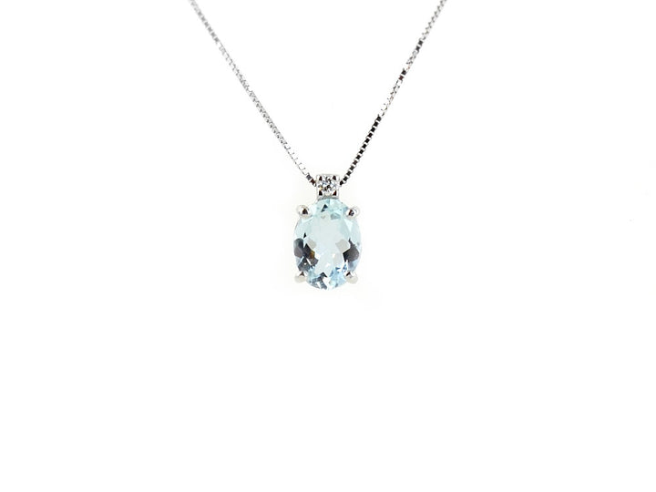 Collana Donna Davite&Delucchi Oro 18 KT Acquamarina Diamanti CLN011257