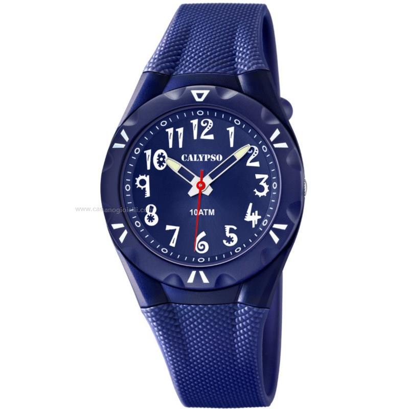 Orologio Bambino Calypso Gomma Quarzo Solo Tempo Blu K6064/3