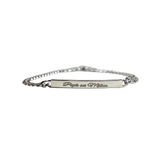Bracciale Uomo Re Mida Festa del Papà Personalizzato Incisione BR-ARG-1