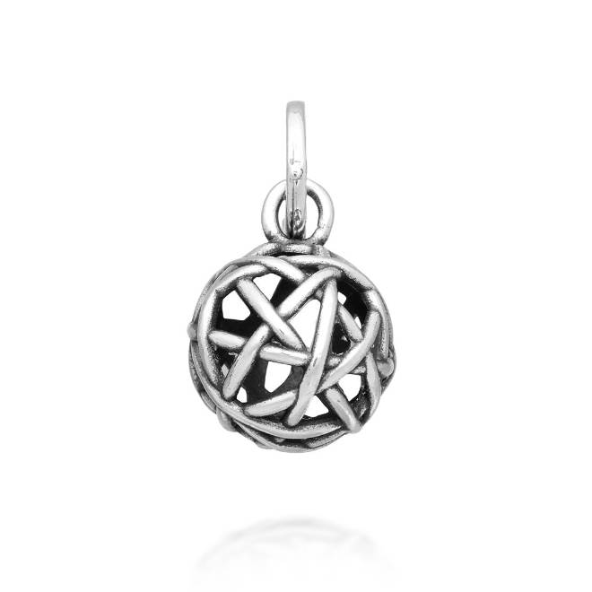 Charm Unisex Giovanni Raspini Argento 925 Boule Intrecci Realizzato A Mano 11612