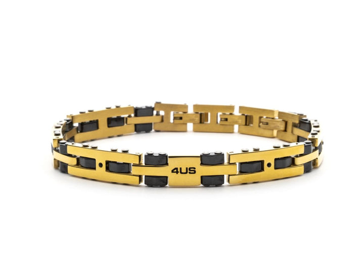 Bracciale Uomo 4US Cesare Paciotti Acciaio in pvd nero con zirconi neri  4UBR5594