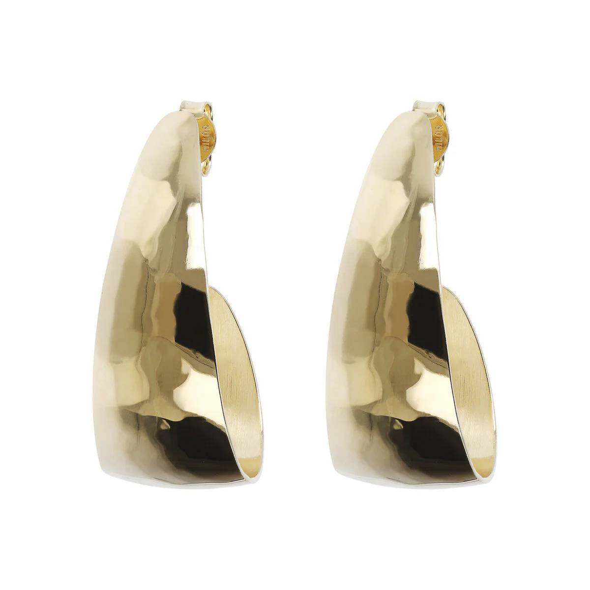 Orecchini Donna Etrusca Gioielli Pendenti Goccia Martellata WSET00353.YG