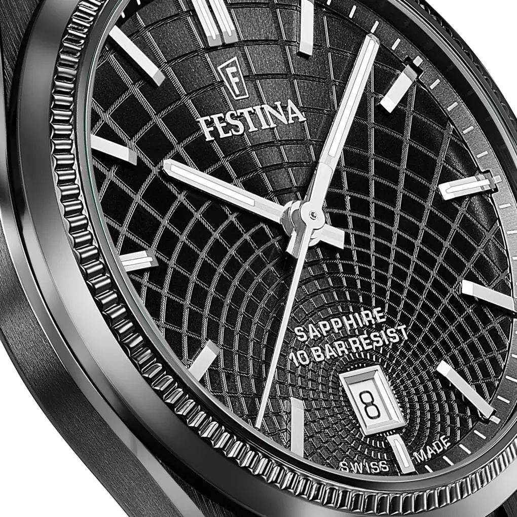 Orologio Uomo Acciaio Festina Rivè con cinturino Acciaio Brunito Swiss Made F20080/1