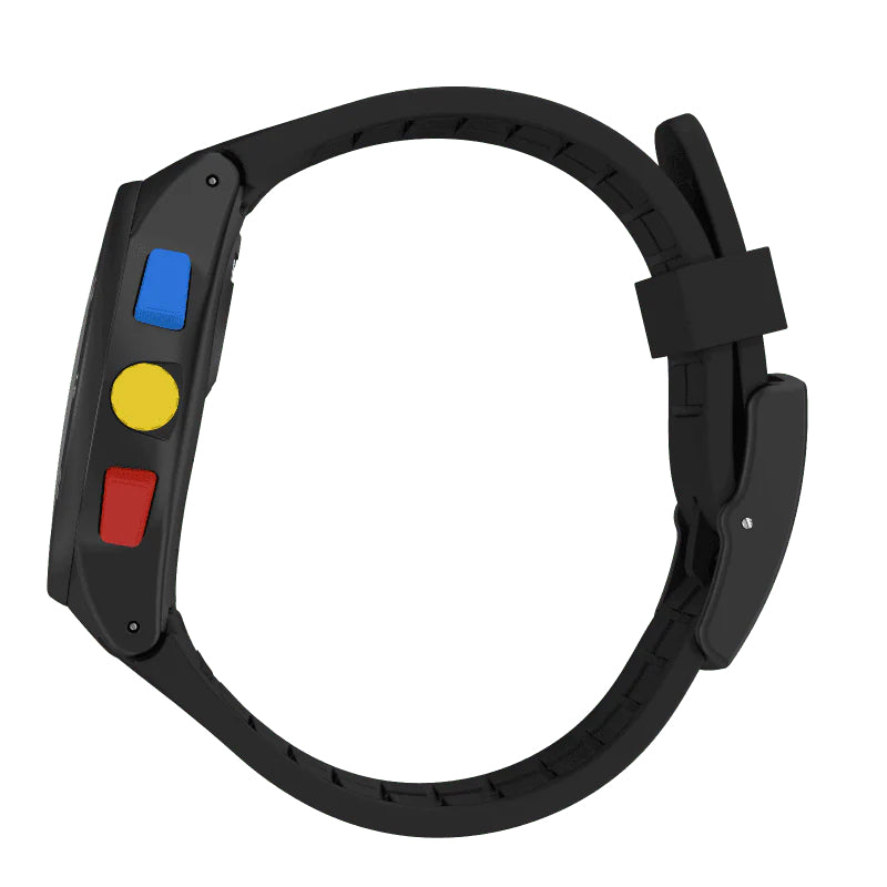 Orologio Uomo Swatch Quarzo Cronografo Data Nero Black One Tasti Colorati SUSB416