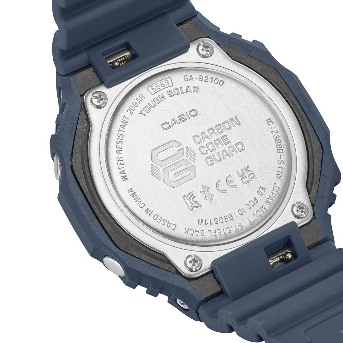 Orologio Uomo G-shock Casio Gomma Blu Carica Solare GA-B2100-2AER