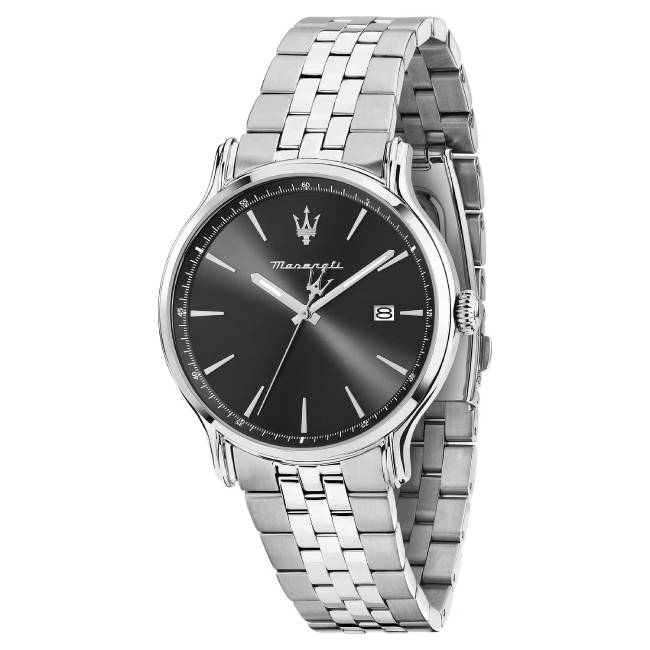 Orologio Uomo Maserati Epoca Slim Nero Acciaio Quarzo Data R8853118030