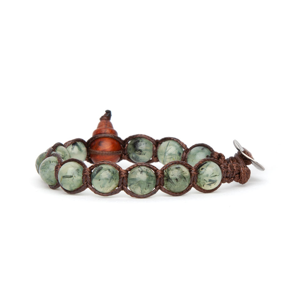 Bracciale Unisex Tamashii Prehnite Trasparente Porta Fortuna Tibetano BHS900-280