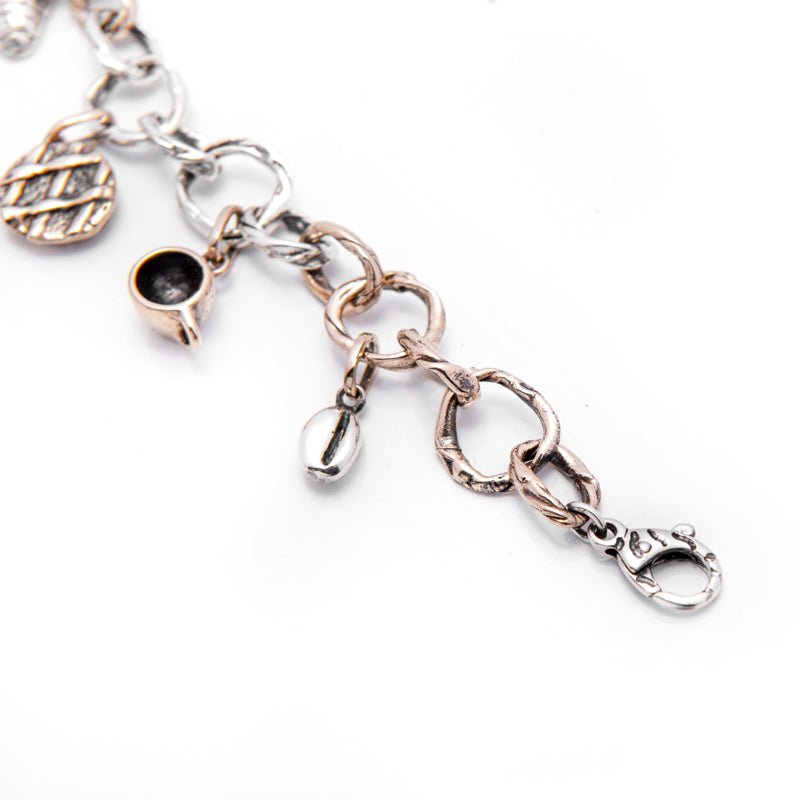 Bracciale Donna Nemoris Argento 925 Babbà Caffè Sfogliatella Napoletano NBC01