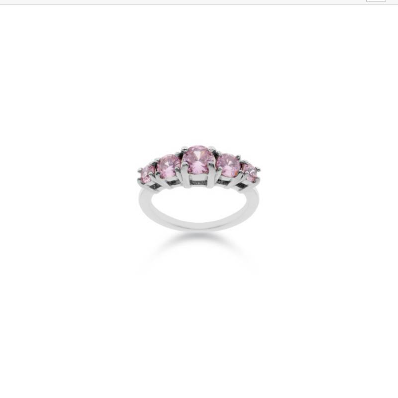 Anello Donna Liu Jo Acciaio Lucido Veretta Decrescente Zirconi Rosa LJ2428M10CV