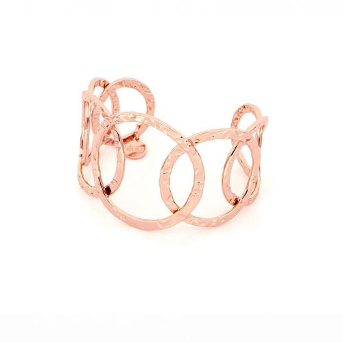 Bracciale Donna Unoaerre 1AR Bronzo Rigido Rosato Maglia Cerchi 497951