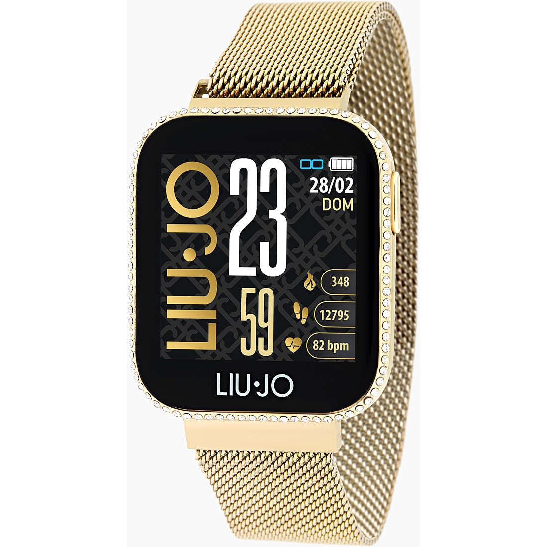 Orologio Liu Jo Donna Smartwatch Acciaio Dorato Maglia Milano SWLJ012