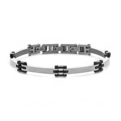 Bracciale Uomo 4US Cesare Paciotti Acciaio Nero Pvd 4UBR7888