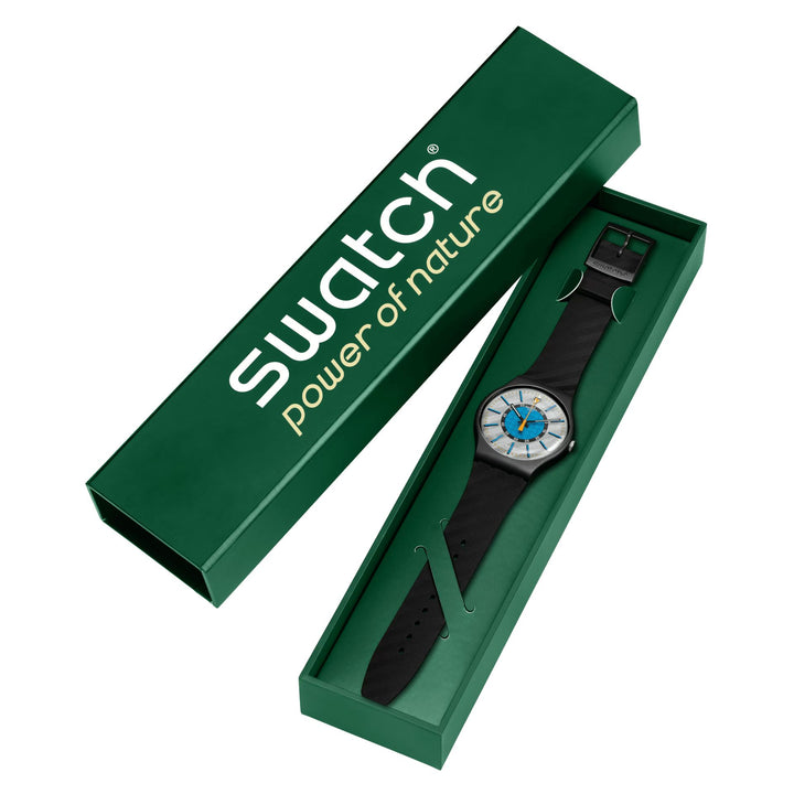 Orologio Unisex Swatch Good To Gorp Quarzo Nero Turchese Arancione SO32B119