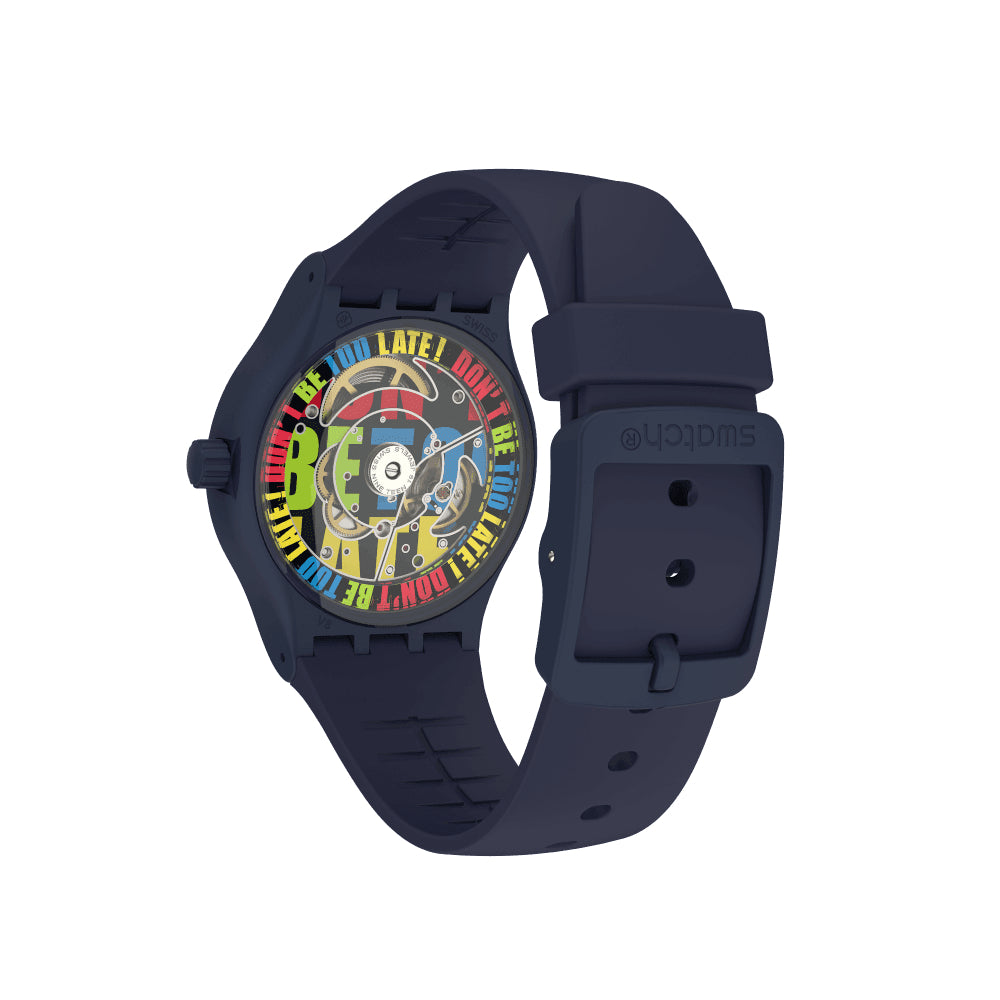 Orologio Uomo Swatch Automatico Solo Tempo BLU SO30N400