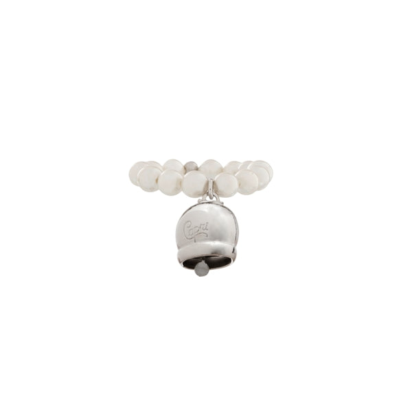 Anello La Campanella di Capri Perle Argento Elastico Porta Fortuna APD2-ARG