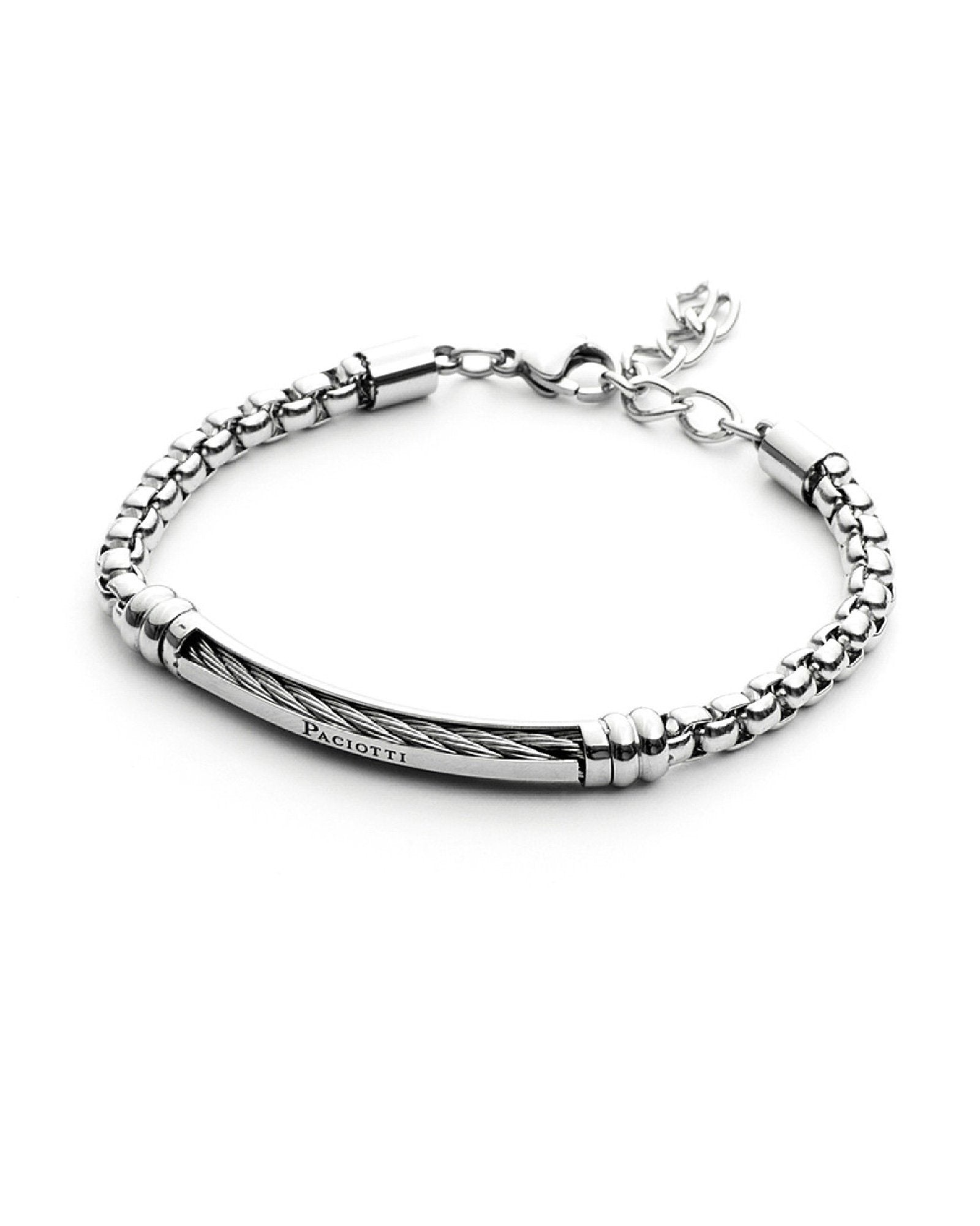 Bracciale Uomo 4US Cesare Paciotti acciaio con centrale rigido 4UBR3801