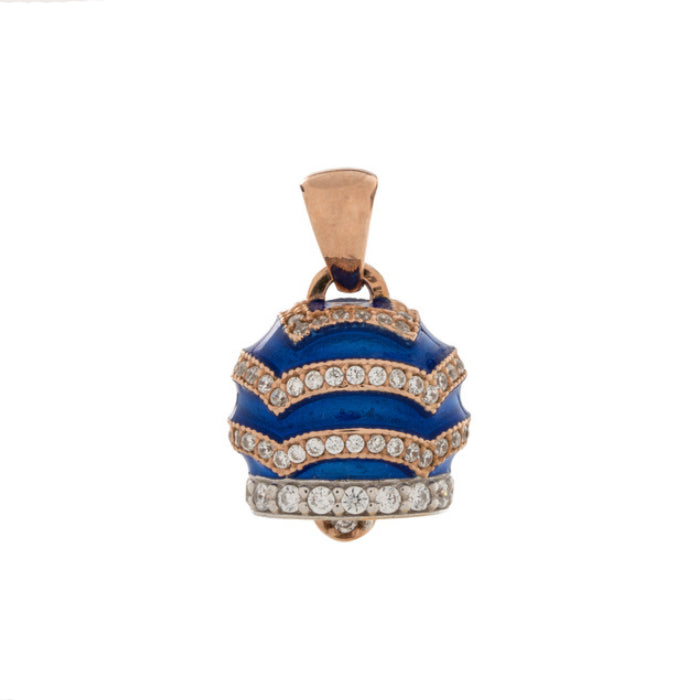Ciondolo La Campanella di Capri Argento Porta Fortuna Smalto Blu CN21D2-ARG