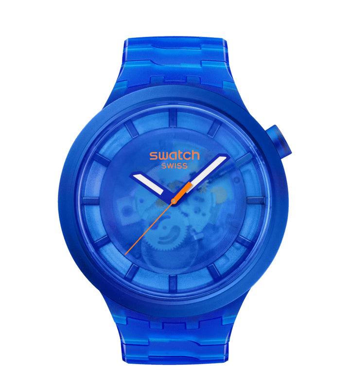 Orologio Unisex Swatch Big Bold Colors Of Joy Navy Scheletrato SB05N116