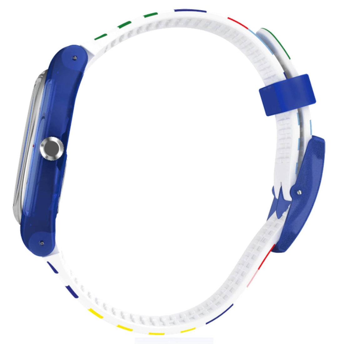 Orologio Uomo Gomma Swatch Quarzo Solo Tempo Doppia Data Arcobaleno SUON715