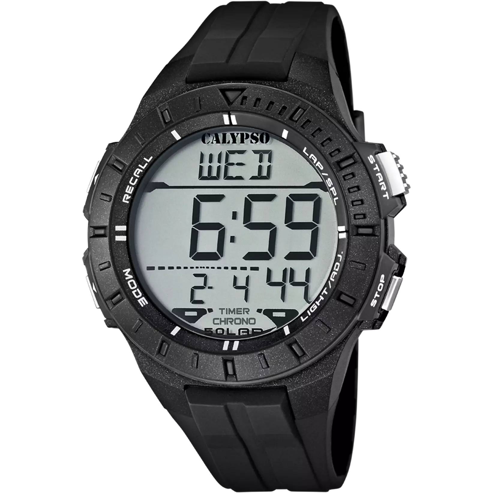 Orologio Uomo Calypso Quarzo Digitale Cinturino Gomma Nero K5607/6