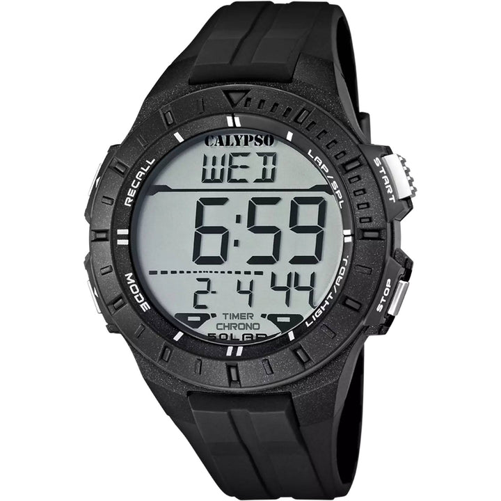 Orologio Uomo Calypso Quarzo Digitale Cinturino Gomma Nero K5607/6