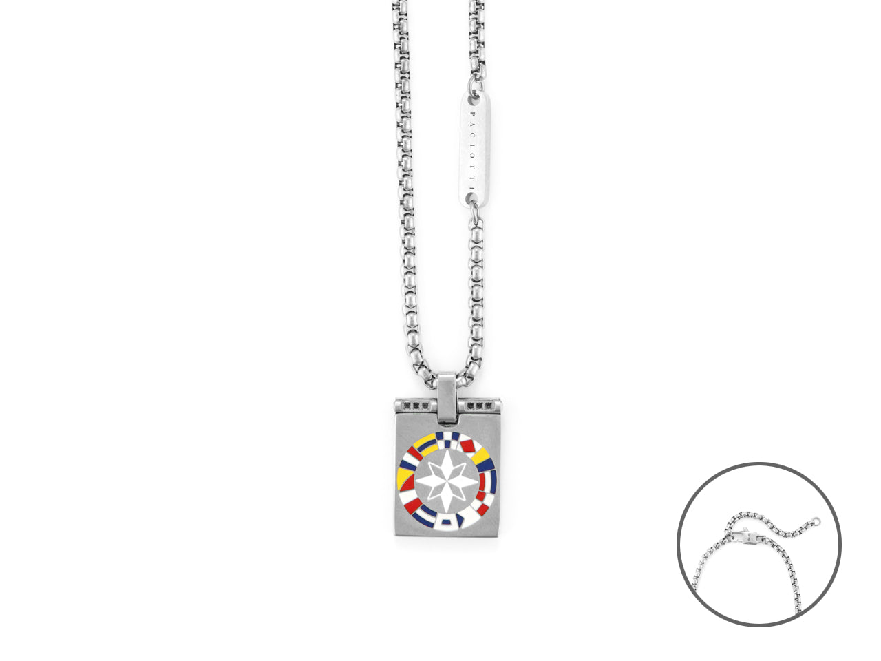 Collana Uomo 4us cesare paciotti acciaio rosa dei venti 4UCL6762