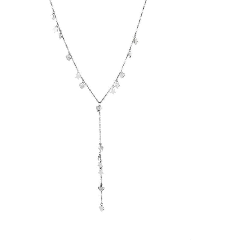 Collana Donna Liu Jo Con Pendenti Cuori E Stelle Strass Bianchi