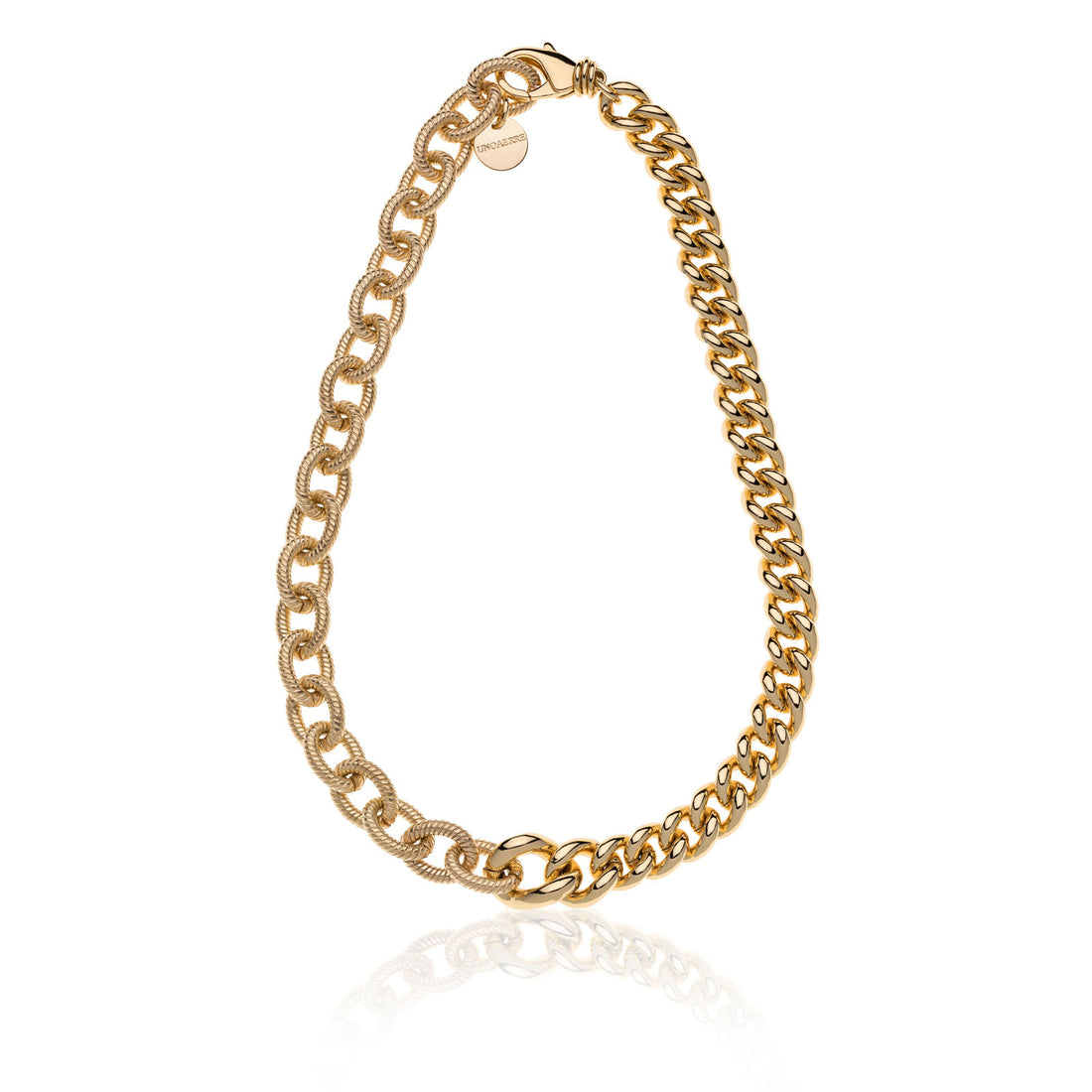Collana Donna Unoaerre Bronzo Dorato Catena Doppia Groumette Girocollo 520641