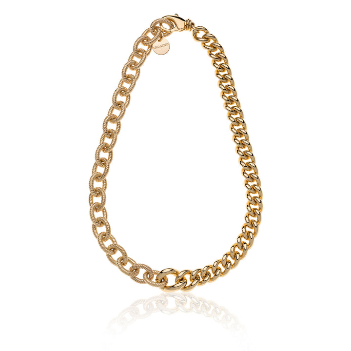 Collana Donna Unoaerre Bronzo Dorato Catena Doppia Groumette Girocollo 520641
