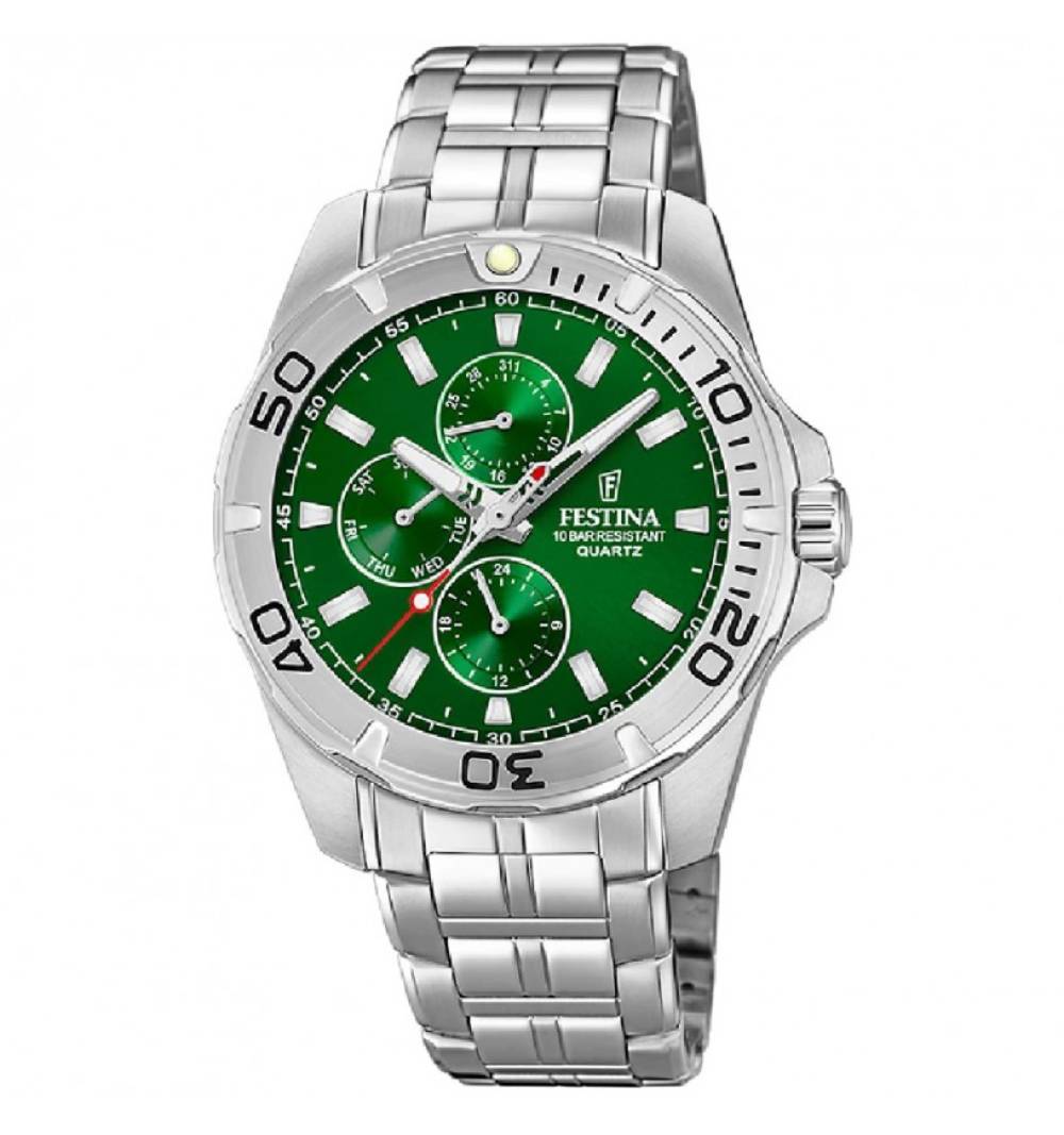 Orologio Uomo Festina Acciaio Quarzo Multifunzione Verde F20445/7