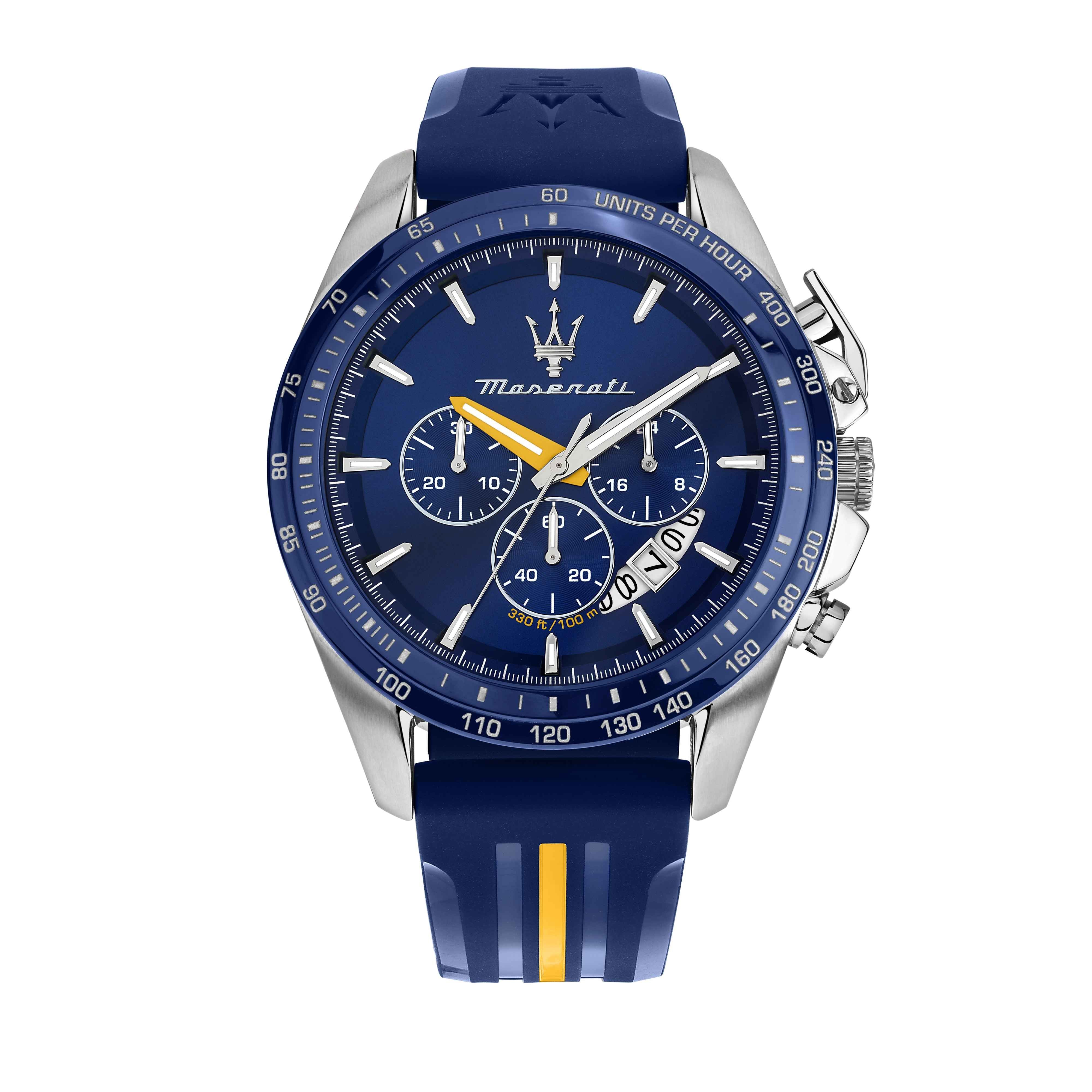 Orologio Uomo Maserati Set Box Bracciale Acciaio Quarzo Cronografo Blu R8871612039