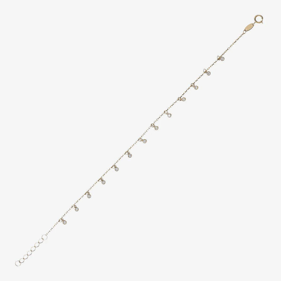 Bracciale Donna Milor Gold 9 KT Catena Rolò Zirconi WSGD90569.YG