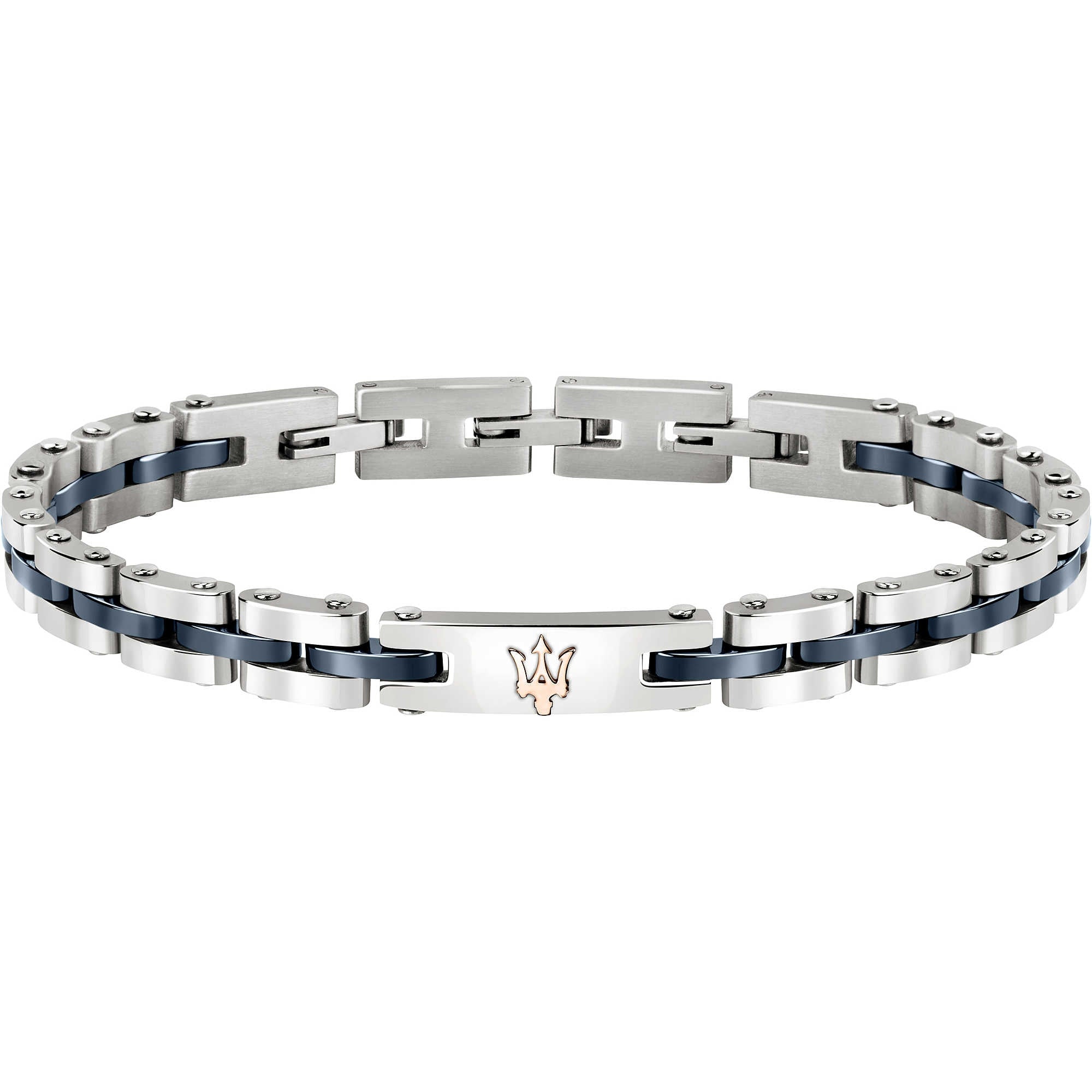 Bracciale Uomo Maserati Acciaio e ceramica Blu  JM220ASR08