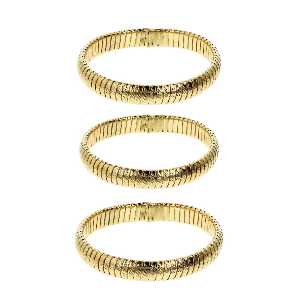 Bracciale Donna Etrusca Bronzo Dorato Set 3 Pezzi Tubogas WSET00869.YG