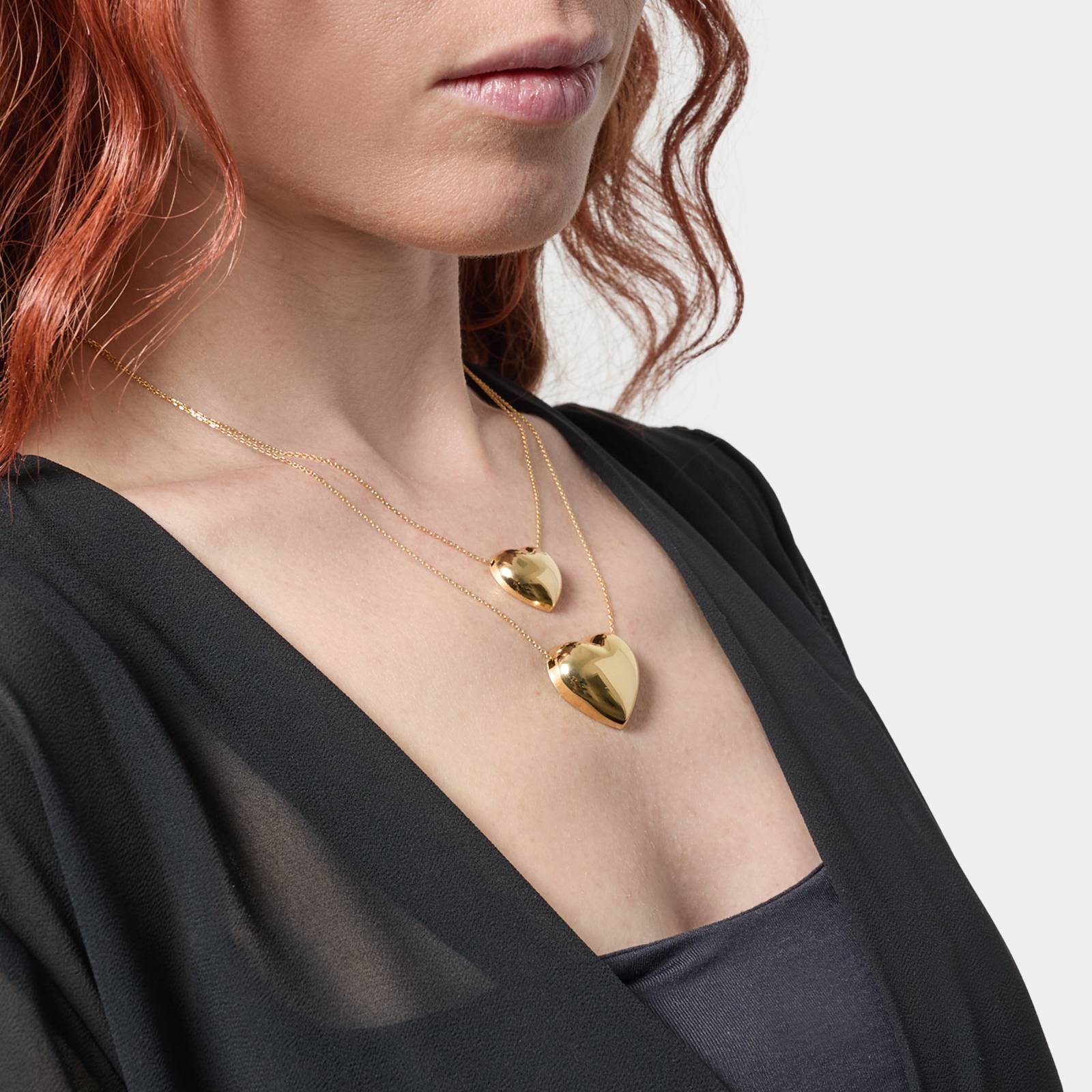 Collana Donna Unoaerre Argento Dorato 925 Cuore Bombato 6626