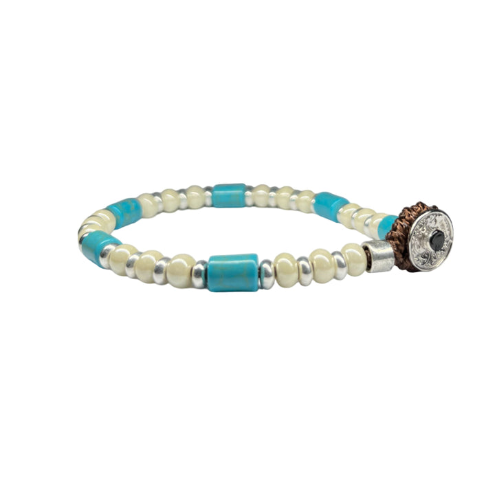 Bracciale Uomo Gerba Argento 925 Pietre Murrina Bianca Barilotto Turche' 05