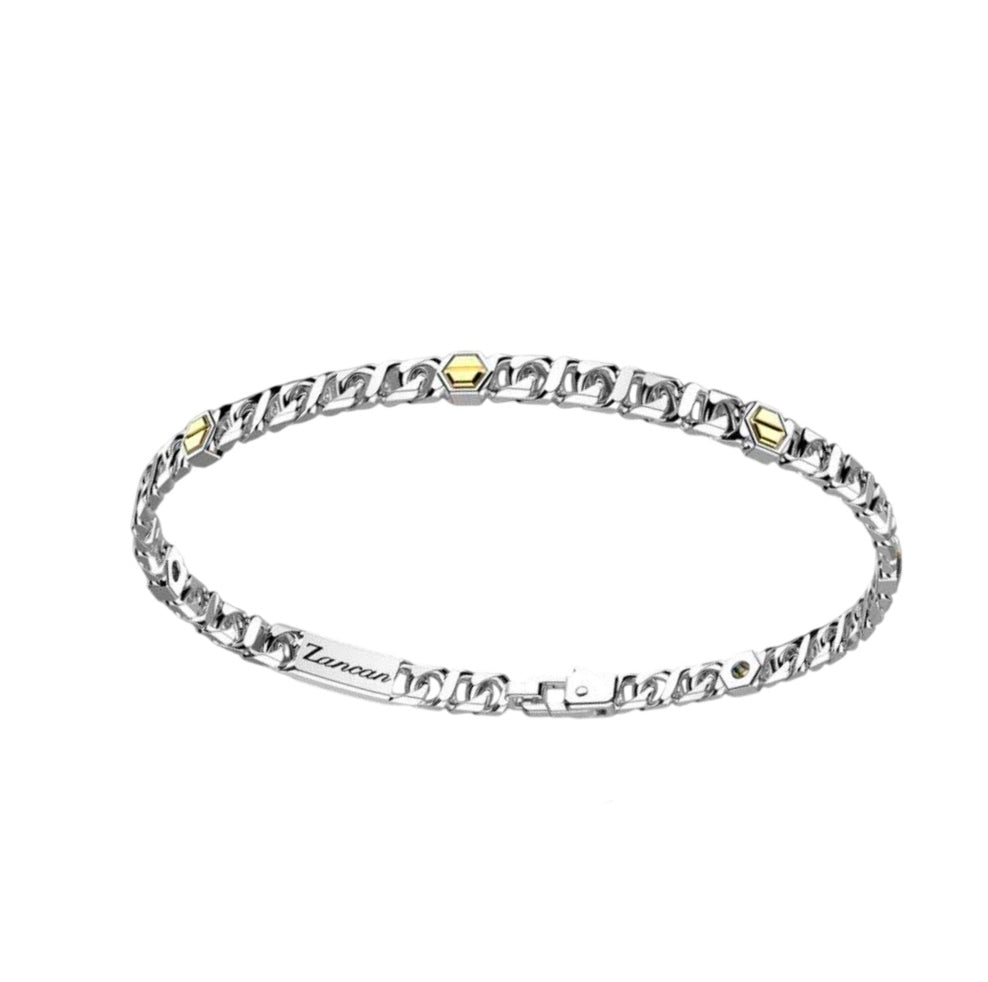 Bracciale Uomo Zancan Oro Giallo 18 KT Argento 925 EXB887G