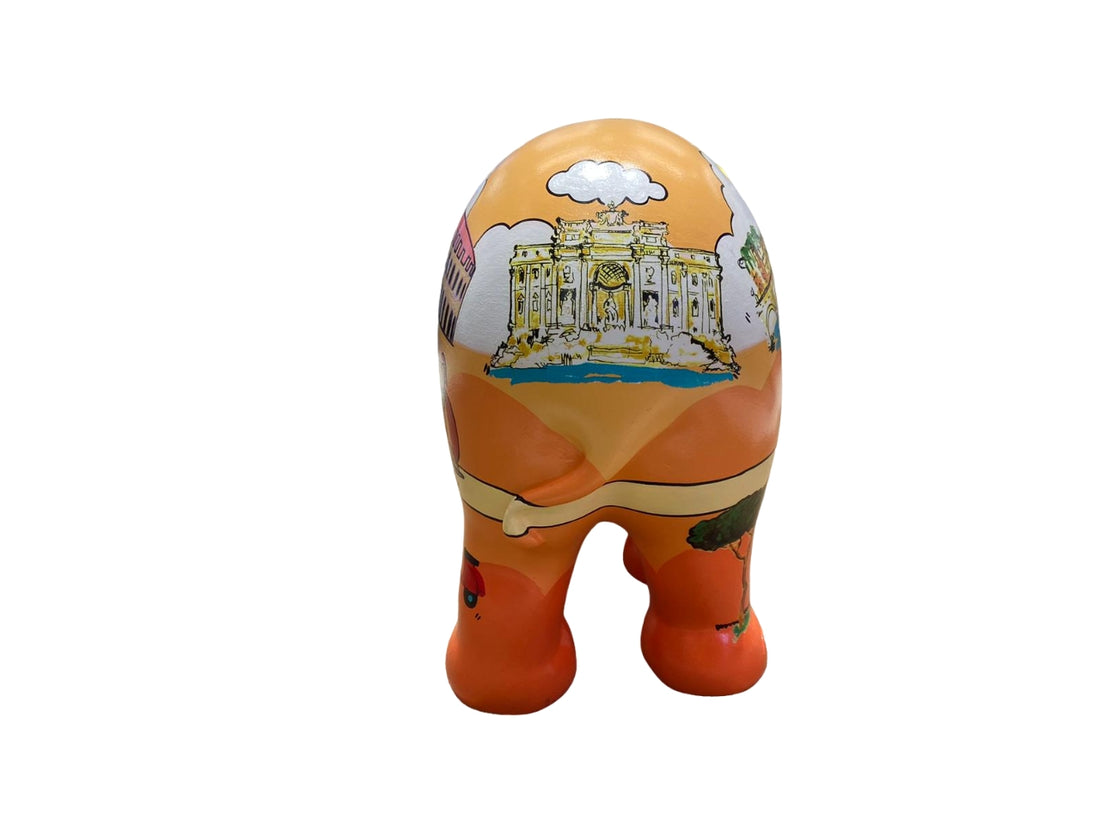 Scultura Elefante Onlylux ROME 20cm Resina Dipinto A Mano