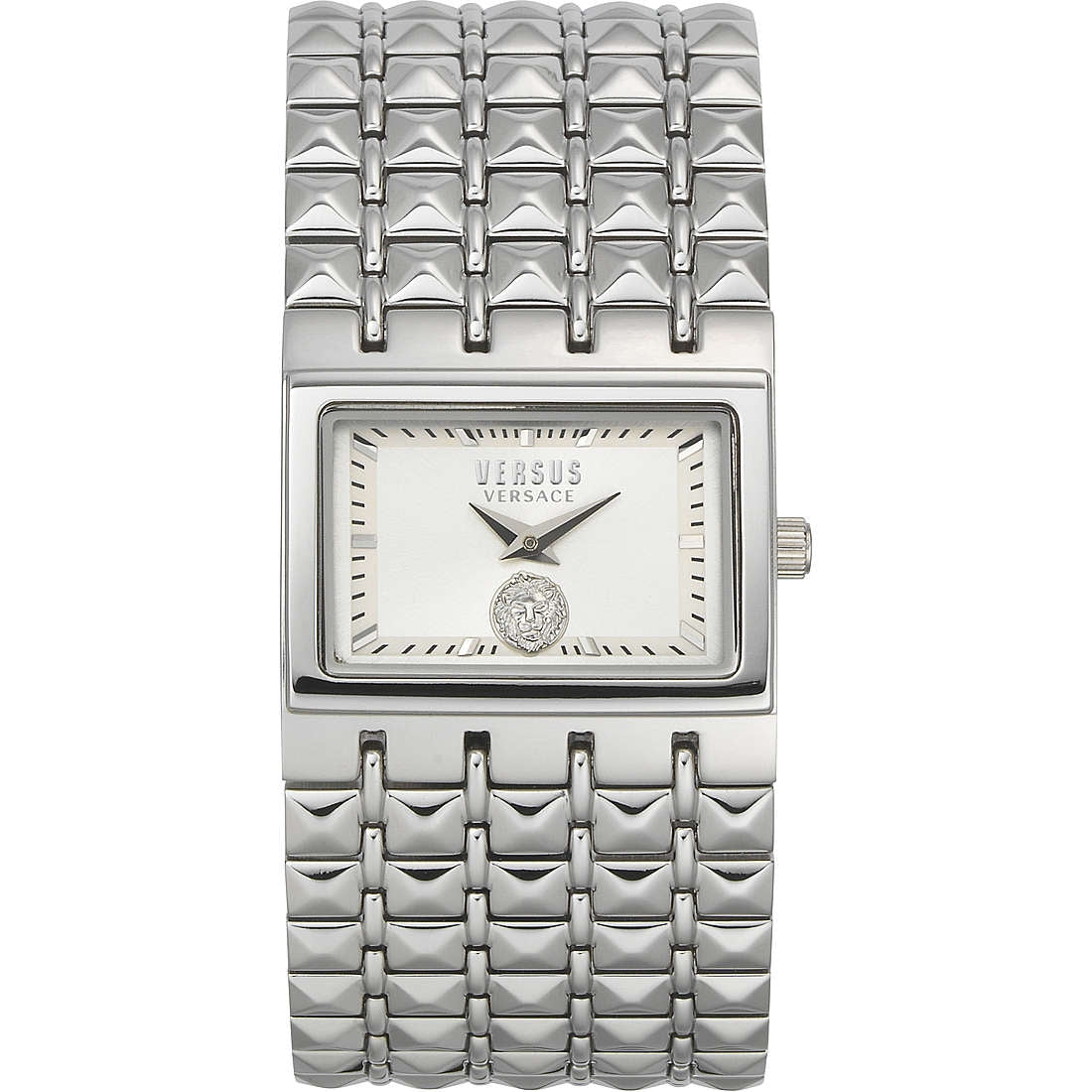 Orologio Donna Versus By Versace Quarzo Solo Tempo Acciaio Borchie Leone Bianco VSPVR0120