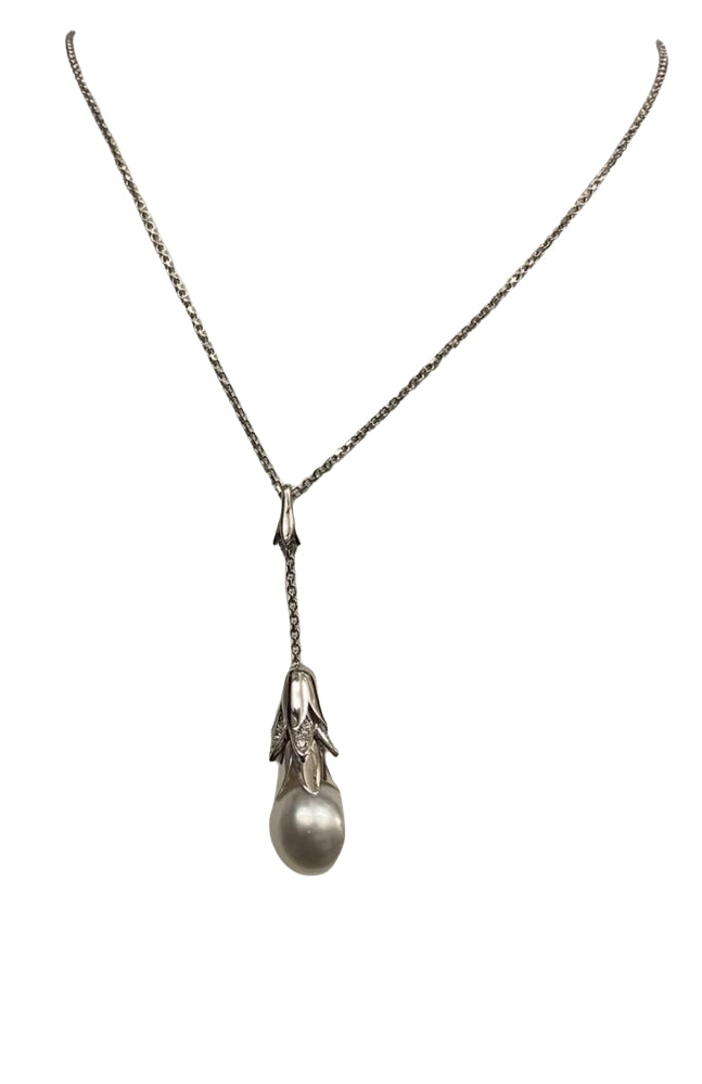 Collana Donna Nimei Girocollo ORO 750 Perle con  diamanti PCL1537
