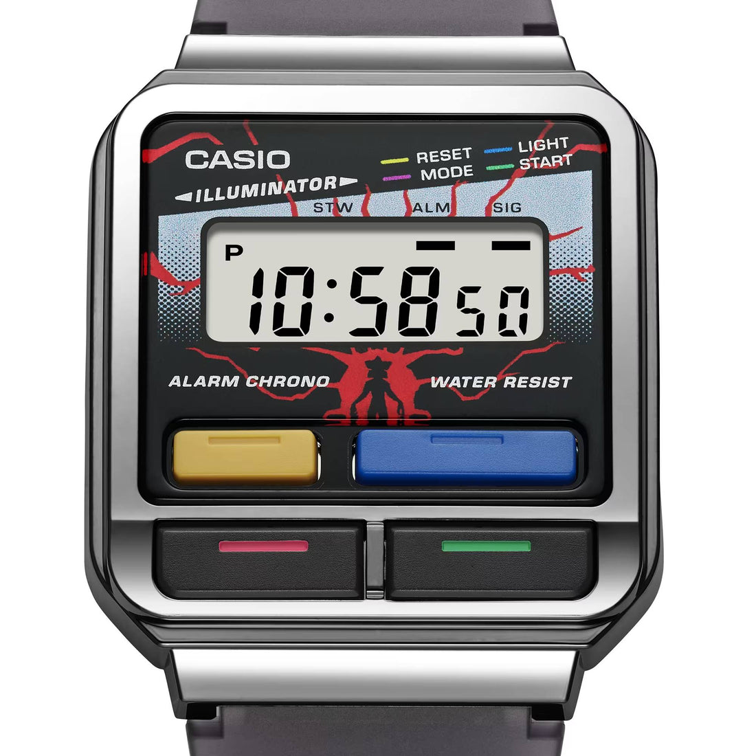 Orologio Unisex Casio Acciaio Nero Quarzo Digitale Stranger Things A120WEST-1AER