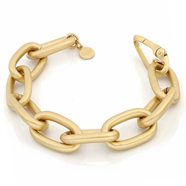 Bracciale Donna Unoaerre Bronzo Satinato Dorato Catena Groumetta Ovale 498346