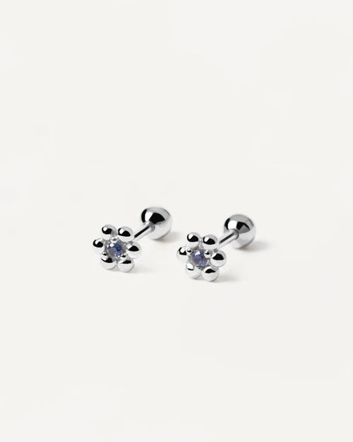Orecchini Donna Bambina PDPaola Argento 925 Zircone Blu AR02-283-U